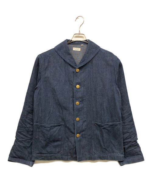 ATLAST & CO（アットラスト）ATLAST & CO (アットラスト) ショールカラーデニムカバーオール ネイビー サイズ:40の古着・服飾アイテム