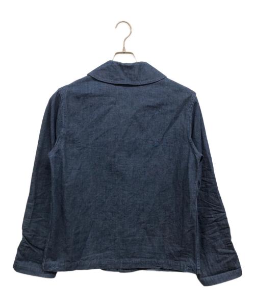 ATLAST & CO（アットラスト）ATLAST & CO (アットラスト) ショールカラーデニムカバーオール ネイビー サイズ:40の古着・服飾アイテム