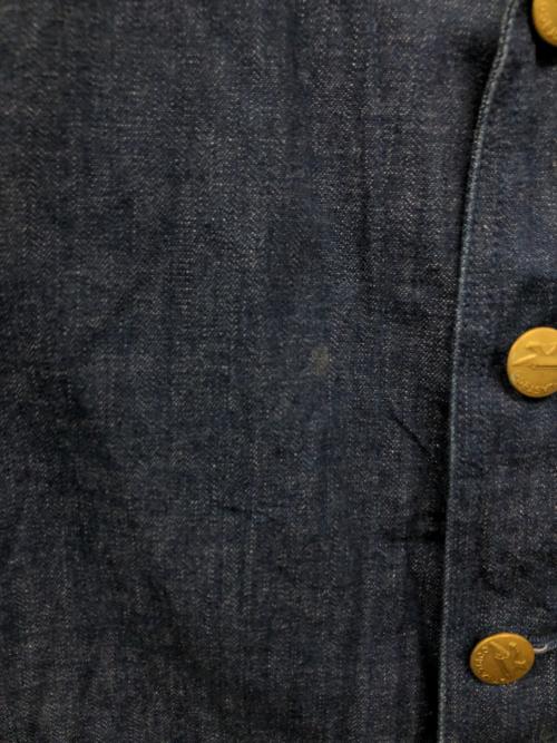 ATLAST & CO（アットラスト）ATLAST & CO (アットラスト) ショールカラーデニムカバーオール ネイビー サイズ:40の古着・服飾アイテム