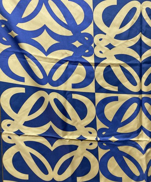 LOEWE（ロエベ）LOEWE (ロエベ) シルクスカーフ ネイビーの古着・服飾アイテム