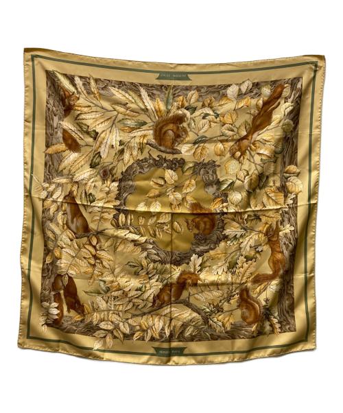 HERMES（エルメス）HERMES (エルメス) シルクスカーフ ブラウンの古着・服飾アイテム