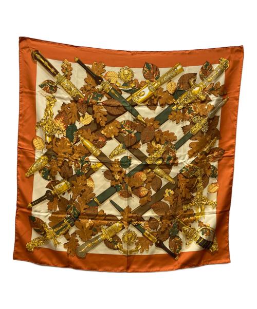 HERMES（エルメス）HERMES (エルメス) シルクスカーフ オレンジの古着・服飾アイテム