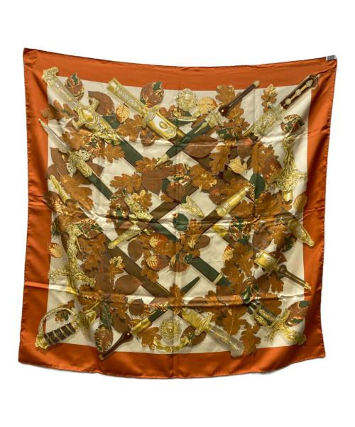 HERMES（エルメス）HERMES (エルメス) シルクスカーフ オレンジの古着・服飾アイテム