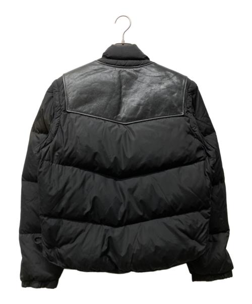 Schott（ショット）Schott (ショット) レザー切替ダウンジャケット ブラック サイズ:40の古着・服飾アイテム