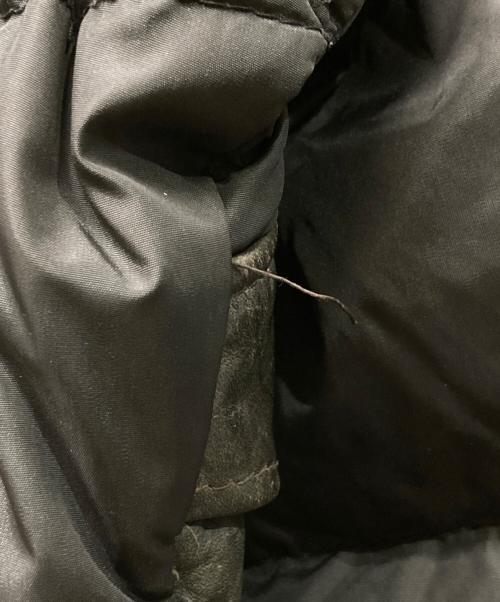 Schott（ショット）Schott (ショット) レザー切替ダウンジャケット ブラック サイズ:40の古着・服飾アイテム