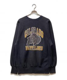 Champion REVERSE WEAVE（チャンピオン リバース ウィーブ）の古着「三段カレッジロゴスウェット」｜ブラック
