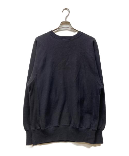 Champion REVERSE WEAVE（チャンピオン リバース ウィーブ）Champion REVERSE WEAVE (チャンピオン リバース ウィーブ) 三段カレッジロゴスウェット ブラック サイズ:XLの古着・服飾アイテム
