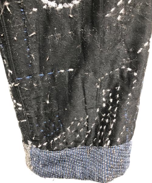 HaaT ISSEY MIYAKE（ハート イッセイ ミヤケ）Haat ISSEY MIYAKE (ハート イッセイ ミヤケ) 混紡刺し子生地刺繍総柄ロングコート ブラック サイズ:2の古着・服飾アイテム
