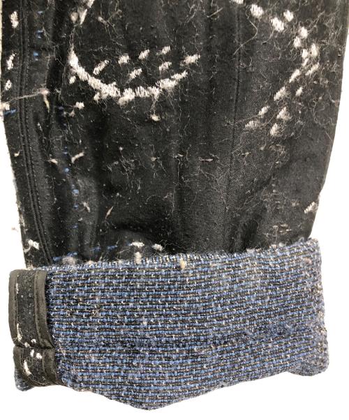 HaaT ISSEY MIYAKE（ハート イッセイ ミヤケ）Haat ISSEY MIYAKE (ハート イッセイ ミヤケ) 混紡刺し子生地刺繍総柄ロングコート ブラック サイズ:2の古着・服飾アイテム