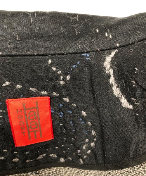 HaaT ISSEY MIYAKE（ハート イッセイ ミヤケ）Haat ISSEY MIYAKE (ハート イッセイ ミヤケ) 混紡刺し子生地刺繍総柄ロングコート ブラック サイズ:2の古着・服飾アイテム