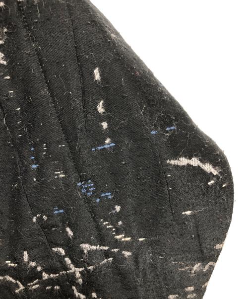 HaaT ISSEY MIYAKE（ハート イッセイ ミヤケ）Haat ISSEY MIYAKE (ハート イッセイ ミヤケ) 混紡刺し子生地刺繍総柄ロングコート ブラック サイズ:2の古着・服飾アイテム