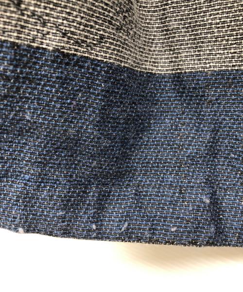 HaaT ISSEY MIYAKE（ハート イッセイ ミヤケ）Haat ISSEY MIYAKE (ハート イッセイ ミヤケ) 混紡刺し子生地刺繍総柄ロングコート ブラック サイズ:2の古着・服飾アイテム