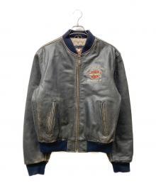 HARLEY-DAVIDSON（ハーレーダビッドソン）の古着「レザージャケット」｜ブラック×ネイビー