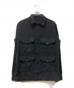 JUNYA WATANABE COMME des GARCONS×FILSON GARMENT(ジュンヤワタナベ コムデギャルソン×フィルソン ガーメント）の古着「製品染縮絨ウールアクリルツイルジャケット」｜ブラック
