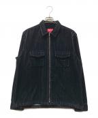 SUPREMEシュプリーム）の古着「2-Tone Corduroy Zip Up Shirt」｜ブラック