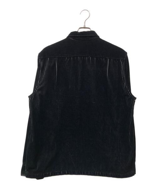 SUPREME（シュプリーム）Supreme (シュプリーム) 2-Tone Corduroy Zip Up Shirt ブラック サイズ:Mの古着・服飾アイテム