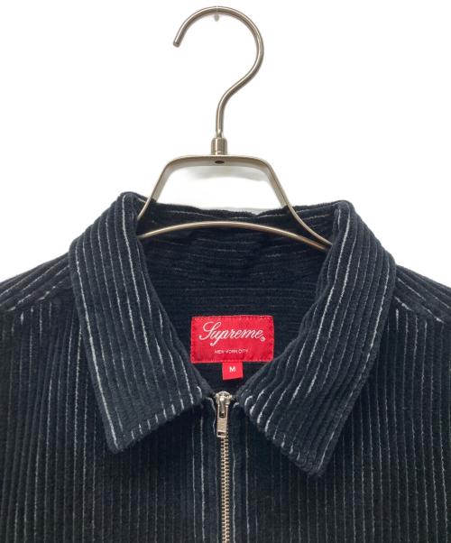 SUPREME（シュプリーム）Supreme (シュプリーム) 2-Tone Corduroy Zip Up Shirt ブラック サイズ:Mの古着・服飾アイテム