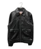 LEVI'Sリーバイス）の古着「MA-1スタイルエコレザージャケット」｜ブラック