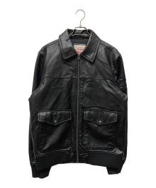 LEVI'S（リーバイス）の古着「MA-1スタイルエコレザージャケット」｜ブラック