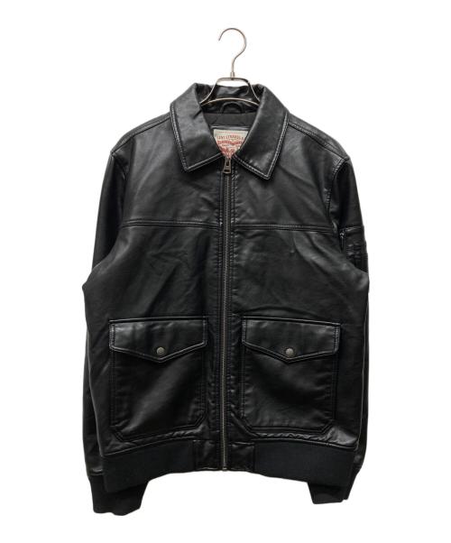 LEVI'S（リーバイス）LEVI'S (リーバイス) MA-1スタイルエコレザージャケット ブラック サイズ:Mの古着・服飾アイテム