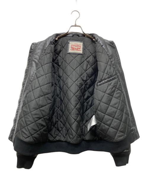 LEVI'S（リーバイス）LEVI'S (リーバイス) MA-1スタイルエコレザージャケット ブラック サイズ:Mの古着・服飾アイテム