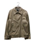 Spick and Spanスピック＆スパン）の古着「レザーライダースジャケット」｜ベージュ