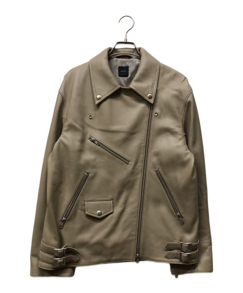 Spick and Span（スピック＆スパン）Spick and Span (スピック＆スパン) レザーライダースジャケット ベージュ サイズ:38の古着・服飾アイテム