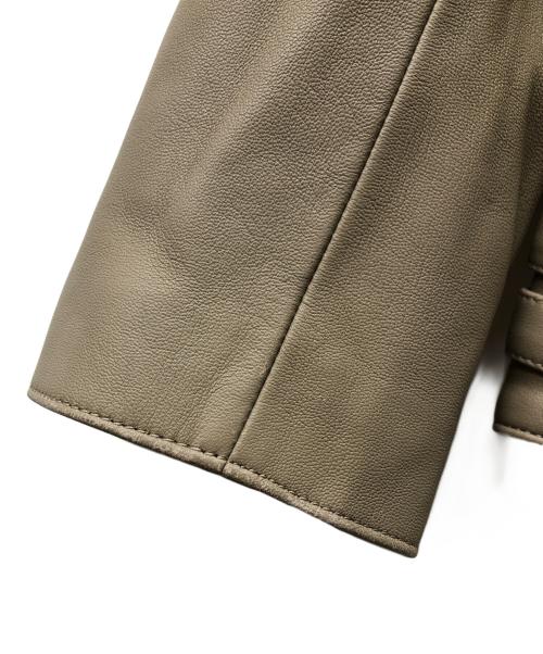 Spick and Span（スピック＆スパン）Spick and Span (スピック＆スパン) レザーライダースジャケット ベージュ サイズ:38の古着・服飾アイテム
