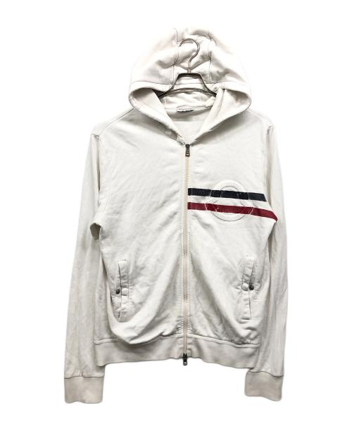 MONCLER（モンクレール）MONCLER (モンクレール) ジップパーカー ホワイト サイズ:Lの古着・服飾アイテム