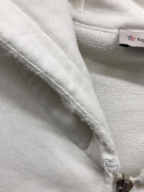 MONCLER（モンクレール）MONCLER (モンクレール) ジップパーカー ホワイト サイズ:Lの古着・服飾アイテム
