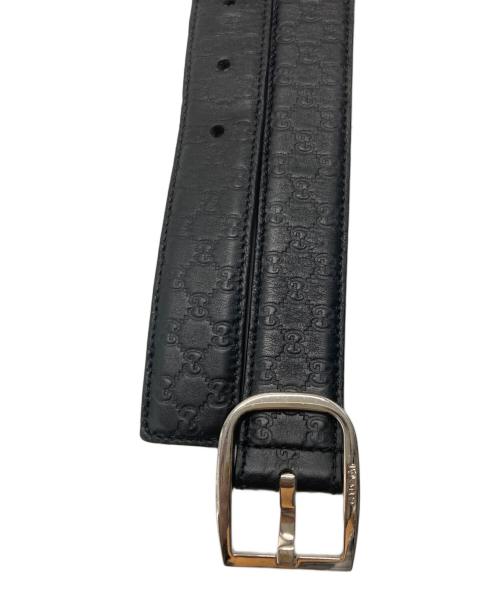 GUCCI（グッチ）GUCCI (グッチ) マイクロ グッチ シグネチャーベルト ブラックの古着・服飾アイテム
