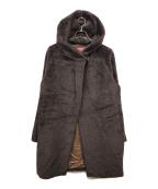Max Mara Studioマックスマーラ ストゥディオ）の古着「シャギー フーデット コート」｜ブラウン