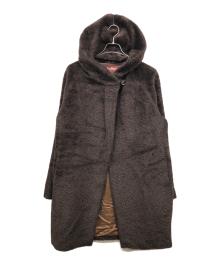 Max Mara Studio（マックスマーラ ストゥディオ）の古着「シャギー フーデット コート」｜ブラウン