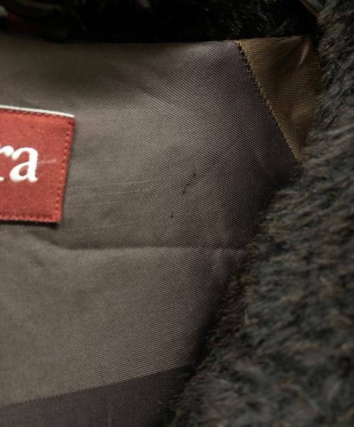 Max Mara Studio（マックスマーラ ストゥディオ）MAX MARA STUDIO (マックスマーラ ストゥディオ) シャギー フーデット コート ブラウン サイズ:40の古着・服飾アイテム
