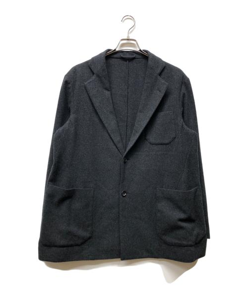 la favola（ラ ファーヴォラ）LA FAVOLA (ラ ファーヴォラ) ウールテーラードジャケット グレー サイズ:3の古着・服飾アイテム