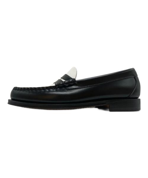 G.H.BASS（ジーエイチバス）G.H.BASS (ジーエイチバス) コインローファー ホワイト×ブラック サイズ:SIZE 7.5の古着・服飾アイテム