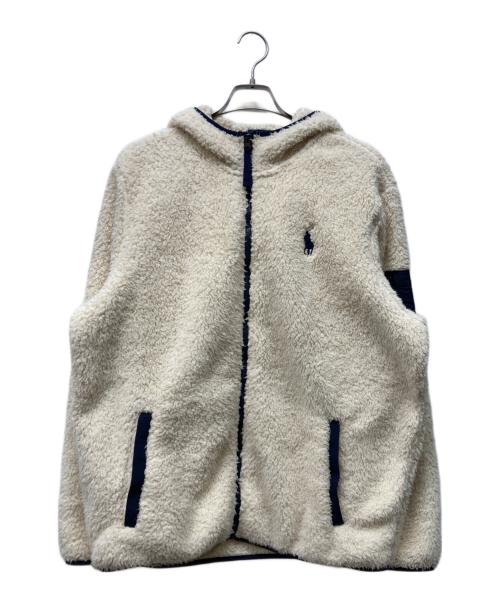 POLO RALPH LAUREN（ポロ・ラルフローレン）POLO RALPH LAUREN (ポロ・ラルフローレン) ボアジャケット ホワイト×ネイビー サイズ:Lの古着・服飾アイテム