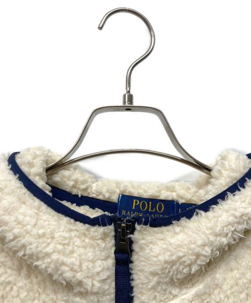 POLO RALPH LAUREN（ポロ・ラルフローレン）POLO RALPH LAUREN (ポロ・ラルフローレン) ボアジャケット ホワイト×ネイビー サイズ:Lの古着・服飾アイテム