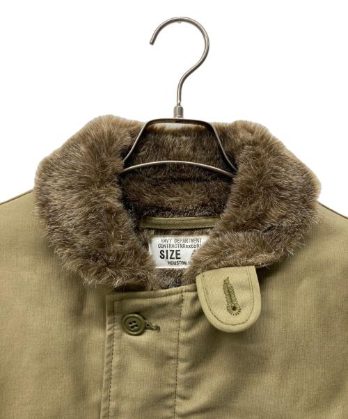 HOUSTON（ヒューストン）HOUSTON (ヒューストン) N-1 デッキジャケット ベージュ サイズ:42の古着・服飾アイテム