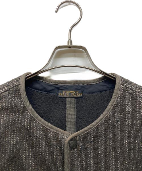 BROWN'S BEACH JACKET（ブラウンズビーチジャケット）BROWN'S BEACH JACKET (ブラウンズビーチジャケット) ビーチベスト ブラウン サイズ:36の古着・服飾アイテム