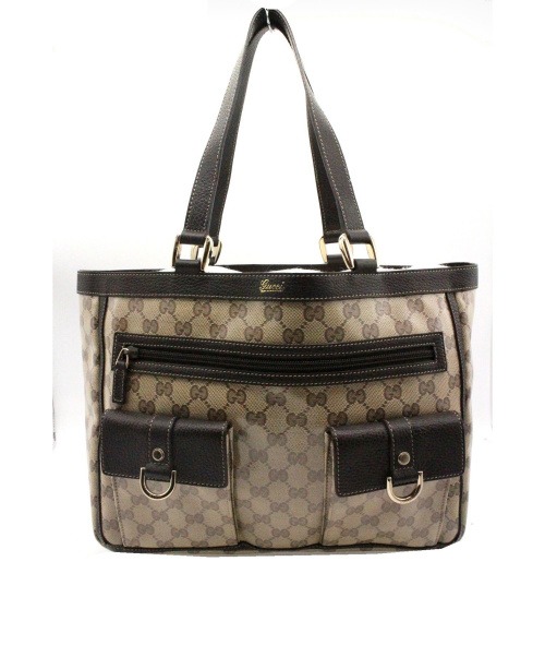 GUCCI（グッチ）GUCCI (グッチ) クリスタルGGトートバッグ ベージュ サイズ:下記参照 GGクリスタル 268639 498879の古着・服飾アイテム