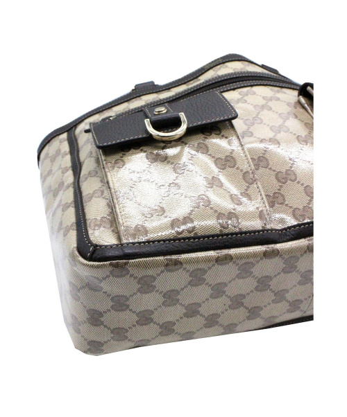 GUCCI（グッチ）GUCCI (グッチ) クリスタルGGトートバッグ ベージュ サイズ:下記参照 GGクリスタル 268639 498879の古着・服飾アイテム