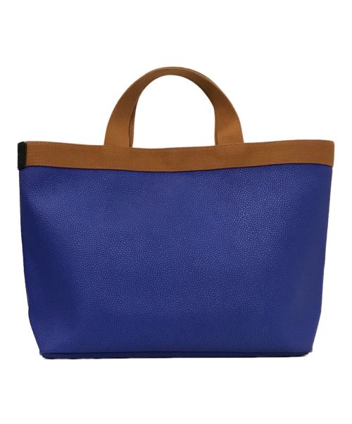 Herve Chapelier（エルベシャプリエ）Herve Chapelier (エルベシャプリエ) 舟形ハンドバッグ ブルー×ブラウンの古着・服飾アイテム