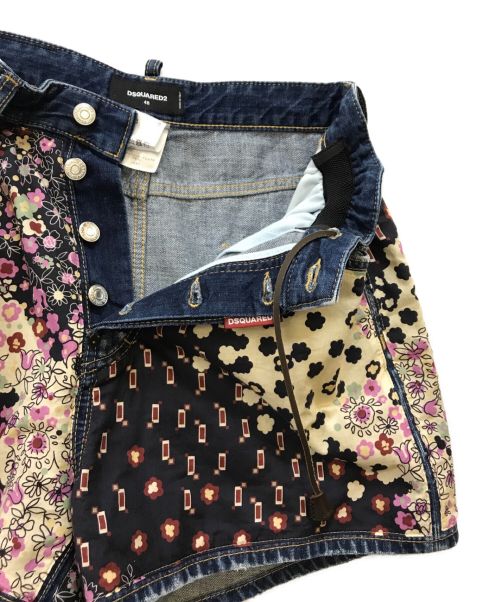 DSQUARED2（ディースクエアード）DSQUARED2 (ディースクエアード) デニムハーフパンツ インディゴ サイズ:48の古着・服飾アイテム