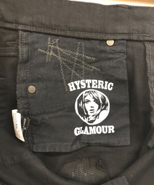 Hysteric Glamour（ヒステリックグラマー）Hysteric Glamour (ヒステリックグラマー) SPBR加工 ISKO ストレッチデニムスキニーパンツ ブラック サイズ:27の古着・服飾アイテム