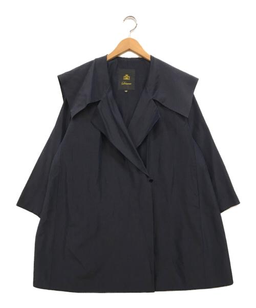 DRAWER（ドゥロワー）DRAWER (ドゥロワー) コットンシルク オーガンジーセイラーカラーコート ネイビー サイズ:36の古着・服飾アイテム
