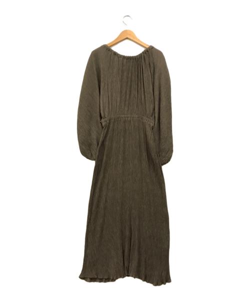 pinue（ピヌエ）pinue (ピヌエ) プリーツワンピース ブラウン サイズ:Sの古着・服飾アイテム