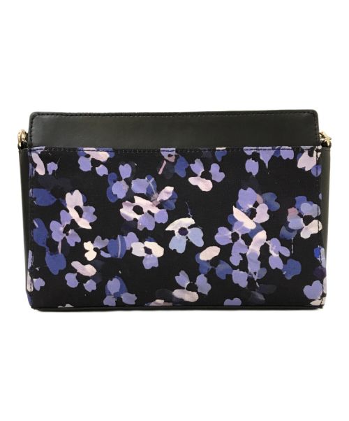 Kate Spade（ケイトスペード）Kate Spade (ケイトスペード) ANGELICA フローラルプリントショルダーバッグ ブラック×ネイビーの古着・服飾アイテム