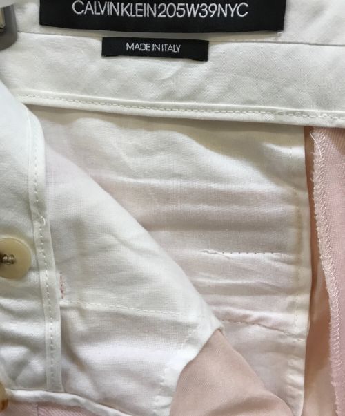 Calvin Klein（カルバンクライン）Calvin Klein (カルバンクライン) サイドラインパンツ ピンク サイズ:38 未使用品の古着・服飾アイテム