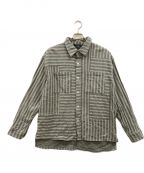 KITHキス）の古着「ストライプ デニム ジェイディンシャツ」｜グレー×ホワイト